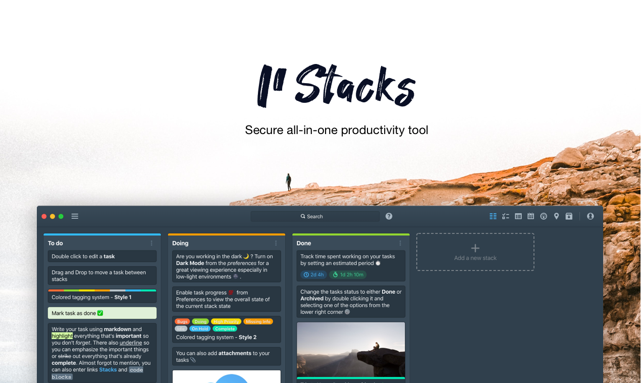 Stacks - Secure productivity tool