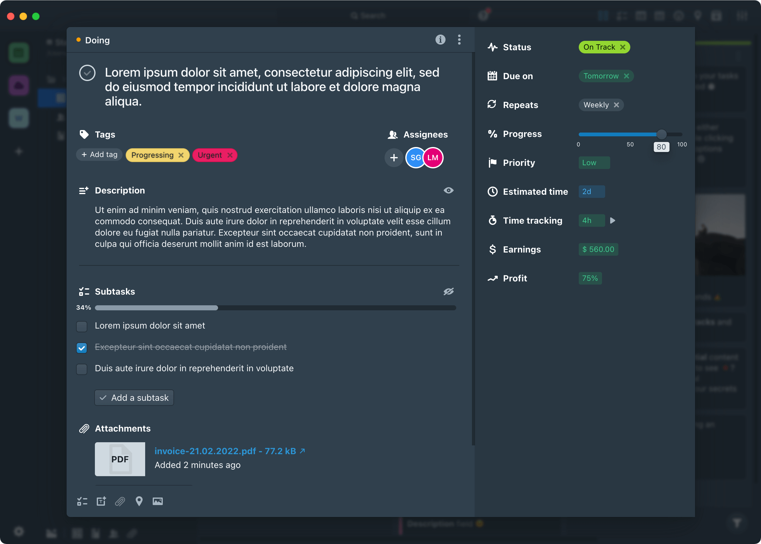 Task Customization